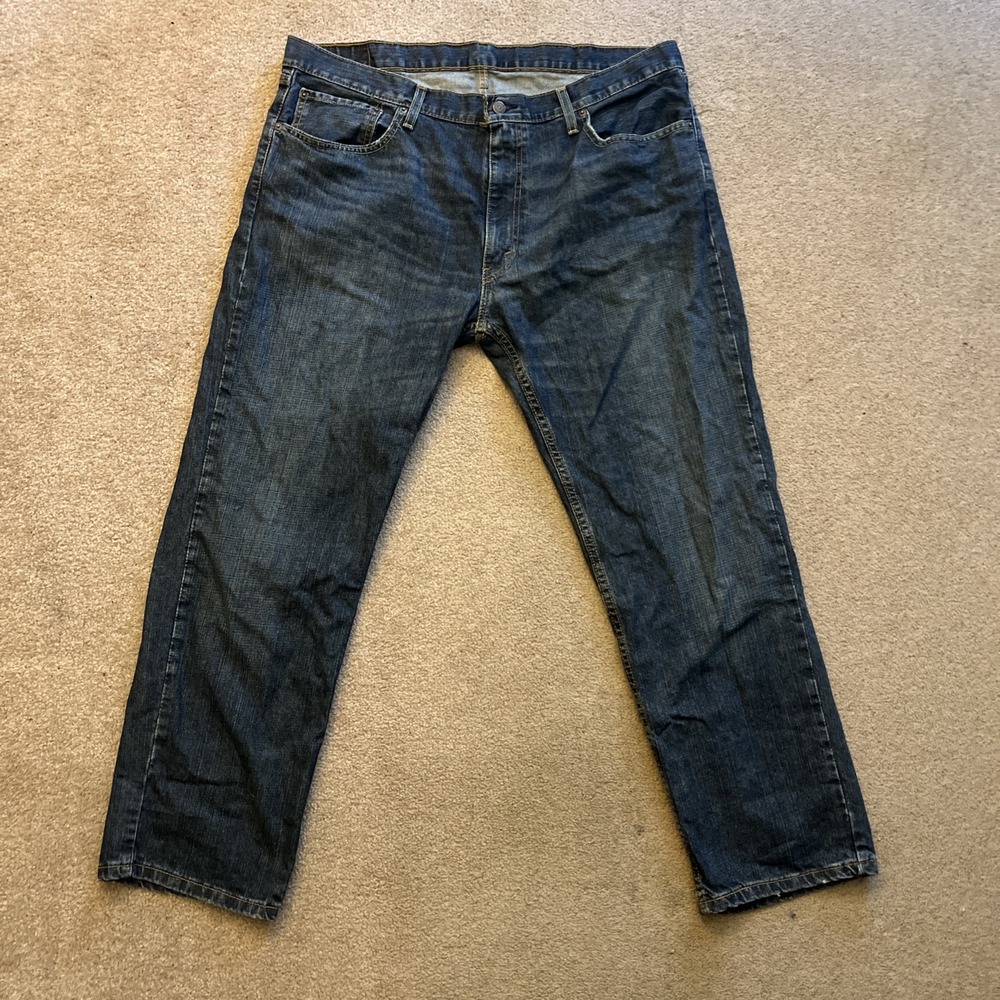 Levi's 559 Jeans Mens 40x30 Blue Relaxed Straight Fit Cotton Dark Wash Denim